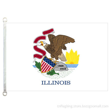 Illinois flag 90*150cm 100% polyster